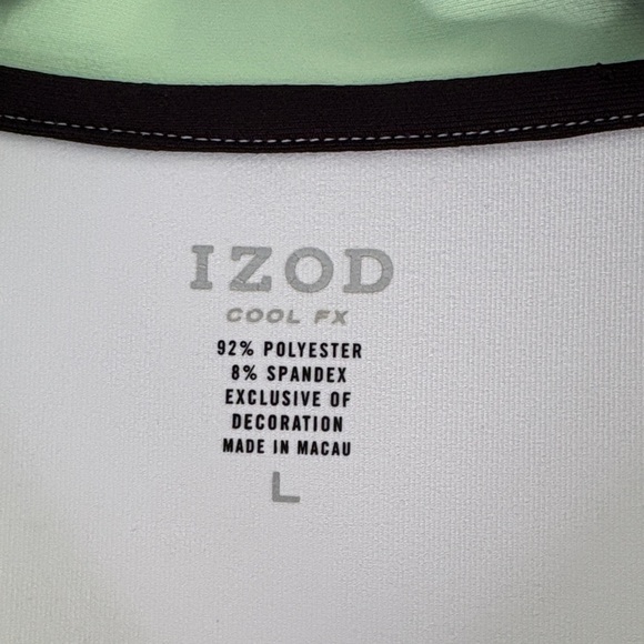 NWT Izod Golf Women's Short Sleeve V Neck Shirt with Cool FX; Sz: L - Picture 2 of 13